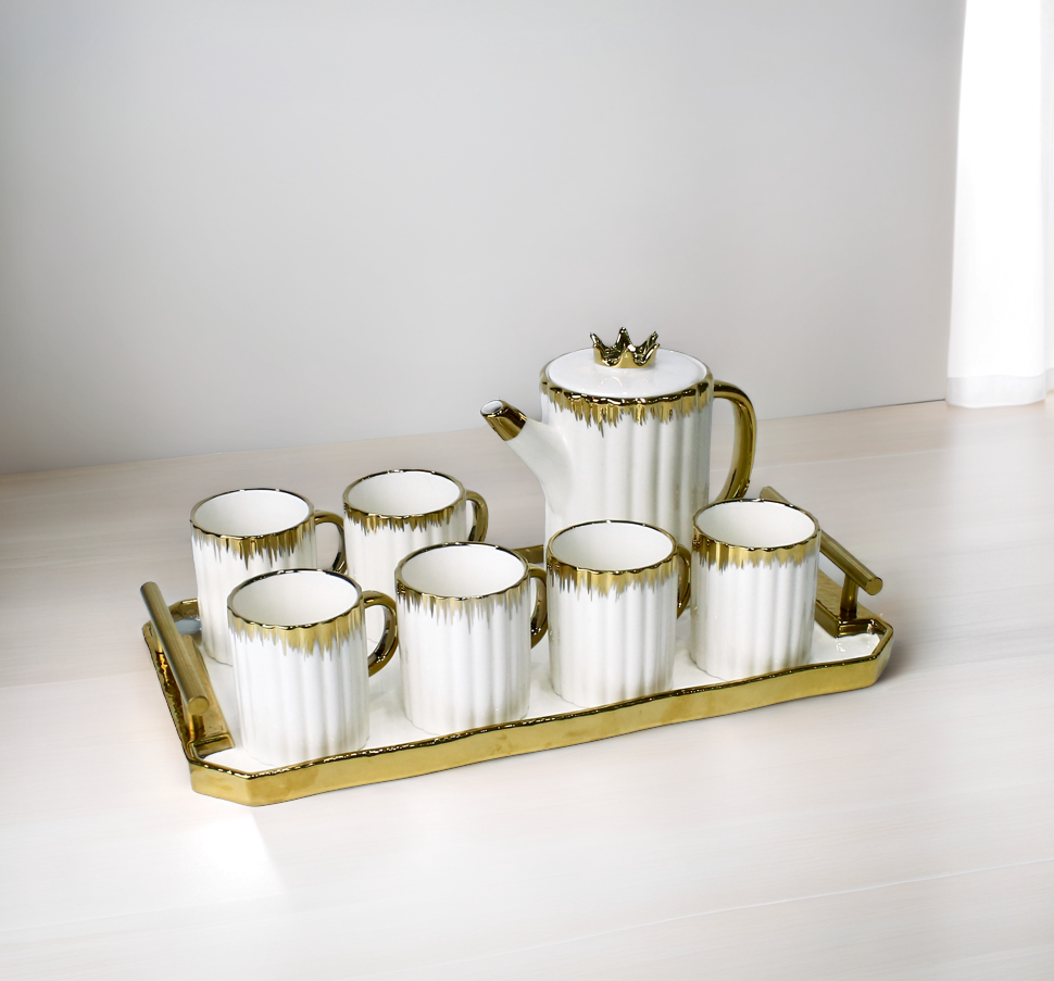 Royal Gold Elegant Coffee Set - 8 pcs set