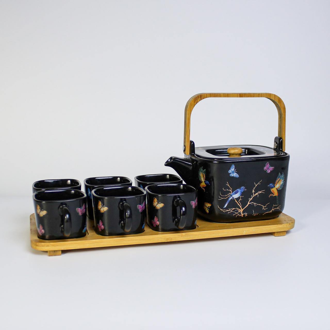 Vintage Bird and Butterfly Porcelain Coffee Set