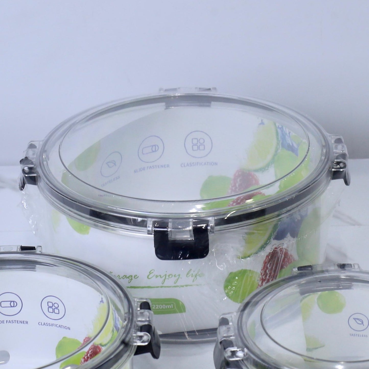 Premium Round Airtight Plastic Storage Containers Set