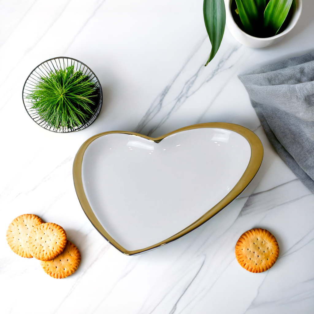 Ceramic Serving Platter with Elegant Design - Premium Dinnerware