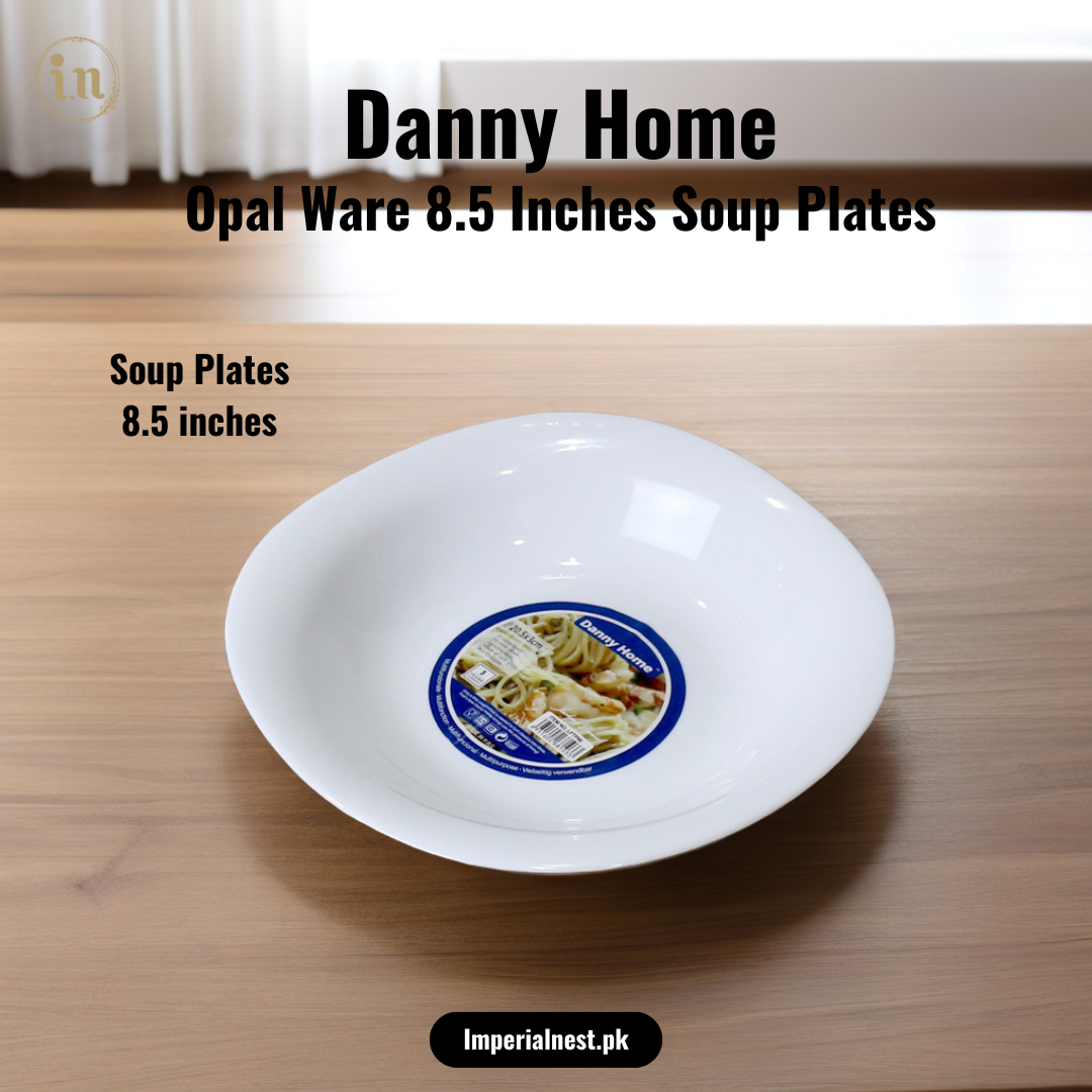Danny Home Opal Ware Plate Set | Square Shape Marble Plates | Microwave Safe | Dishwasher Safe