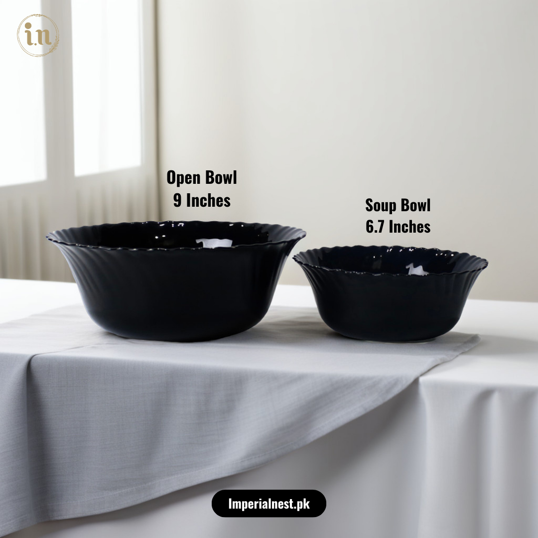 Danny Home Opal Ware Bowls | Kingri Shape Marble Bowls | Dishwasher Safe | Microwave Safe