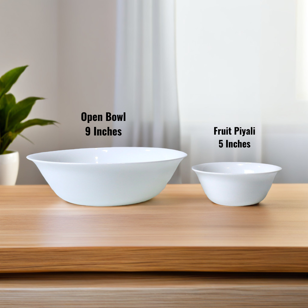 Danny Home Opal Ware Bowls | Round Shape Marble Bowls | Dishwasher Safe | Microwave Safe