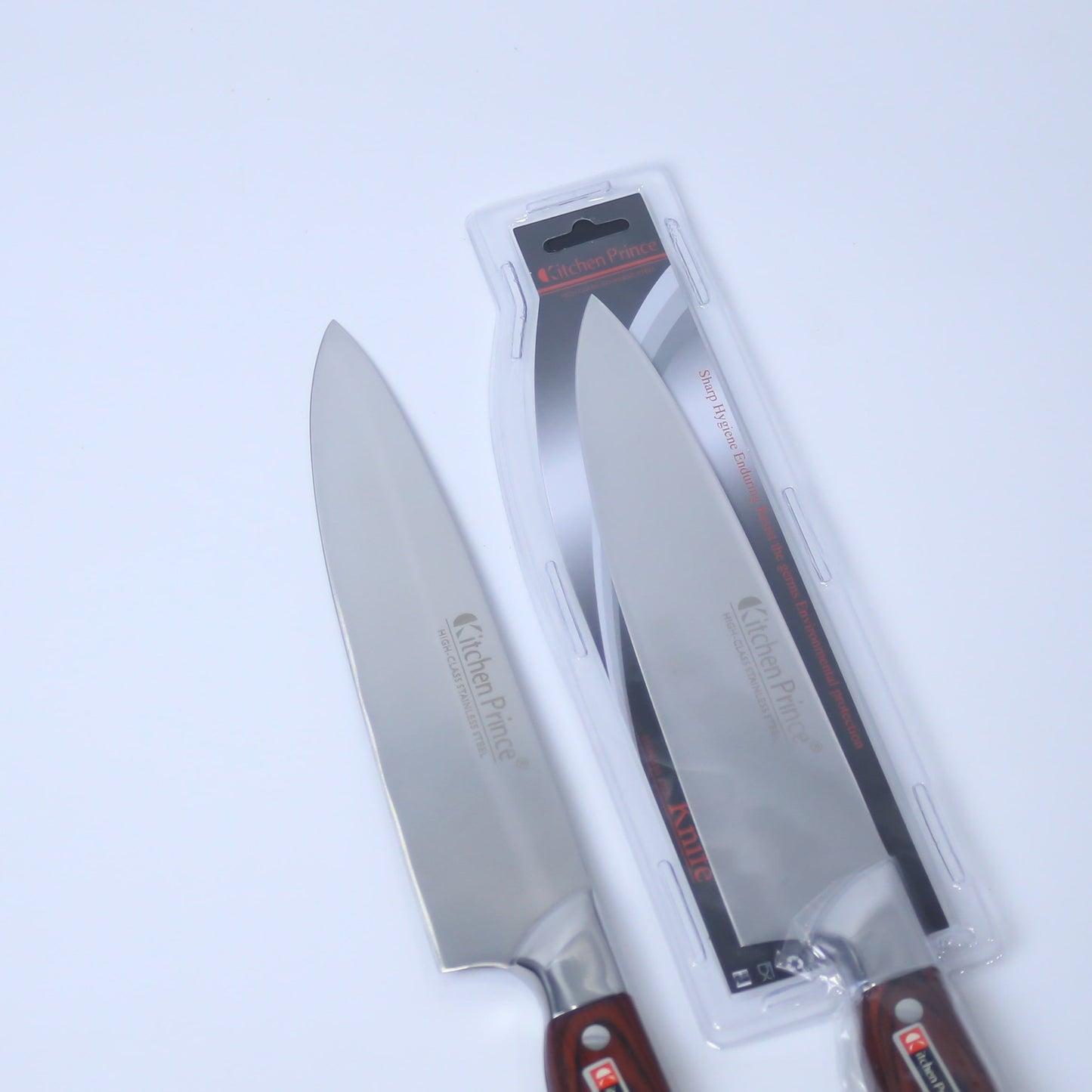 Premium Stainless Steel Large Chef Knife With Wooden Handle - Single Piece