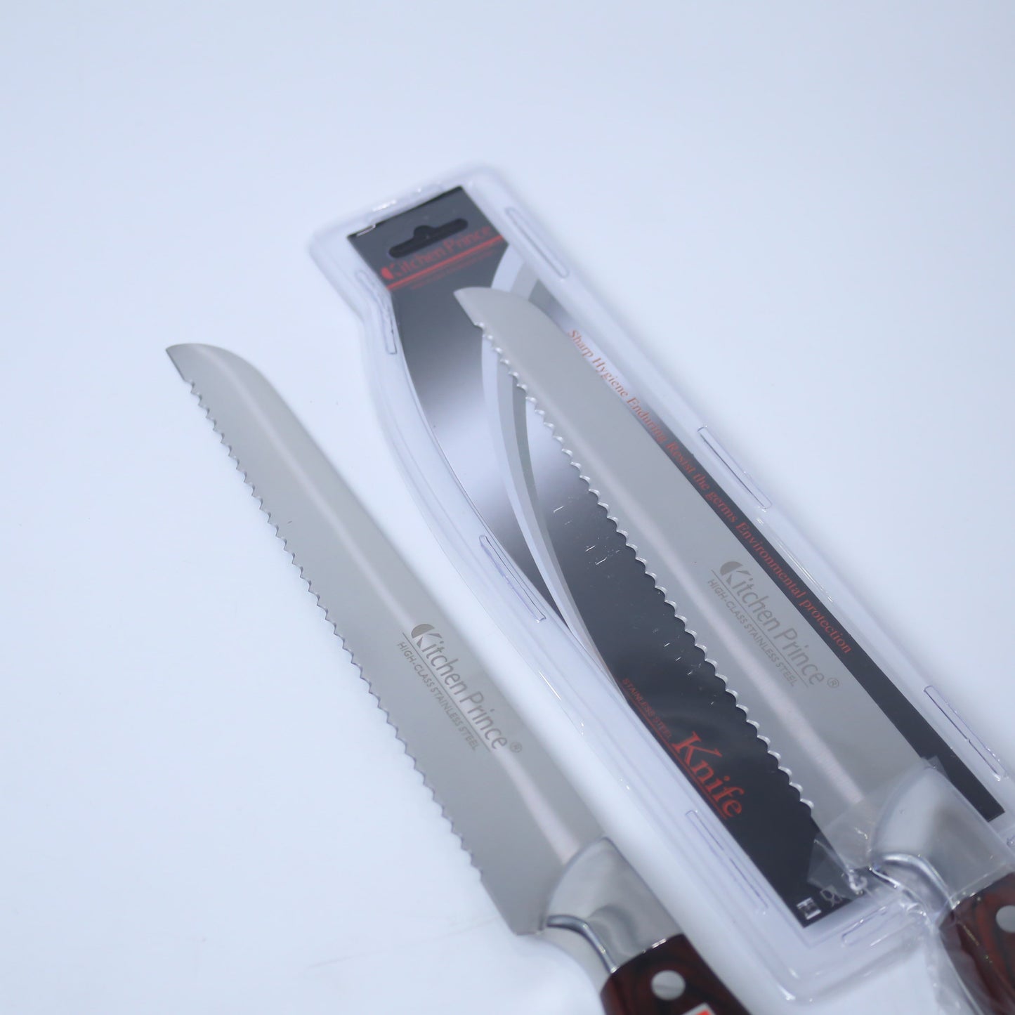 Premium Stainless Steel Bread Knife With Wooden Handle- Single Piece