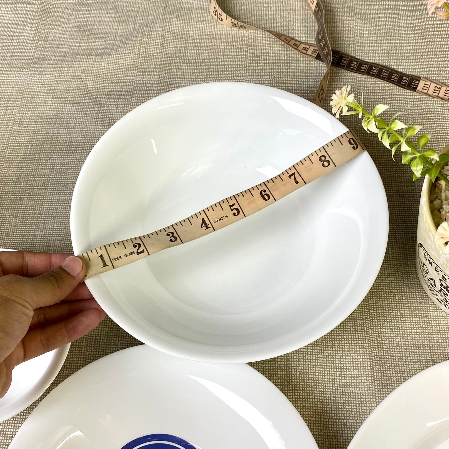 Danny Home Opal Ware Bowls | Round Shape Marble Bowls | Dishwasher Safe | Microwave Safe