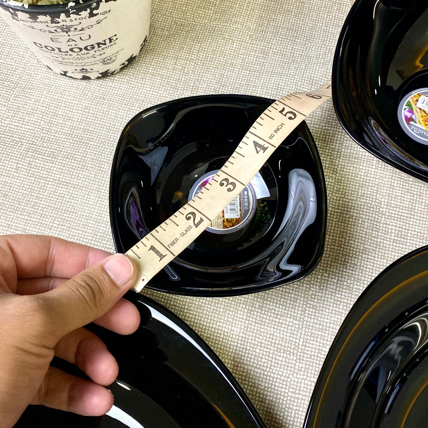 Danny Home Opal Ware Bowls | Square Shape Marble Bowls | Dishwasher Safe | Microwave Safe