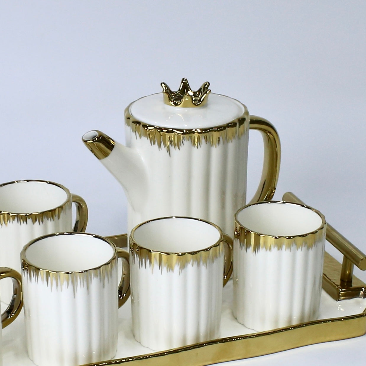 Royal Gold Elegant Coffee Set - 8 pcs set
