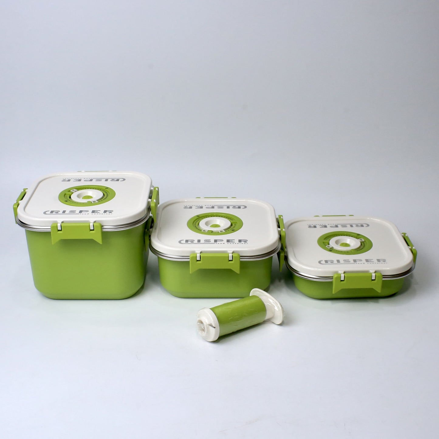 Stainless Steel Storage Boxes (1000ML, 1700ML, 2200ML) With Vacuum Pump