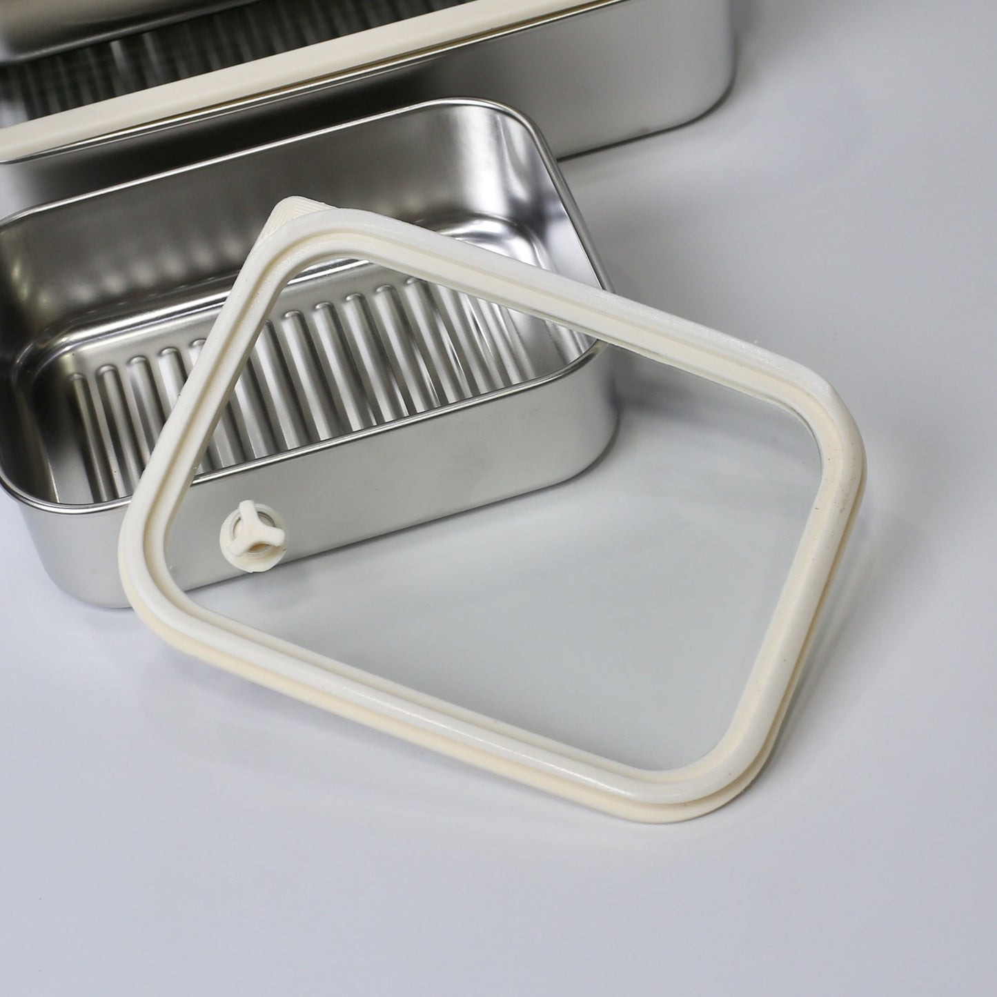 Stainless Steel 304 Storage Boxes with Tempered Glass Lids