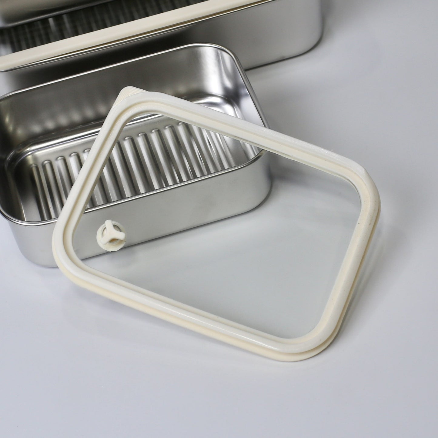 Stainless Steel 304 Storage Boxes with Tempered Glass Lids