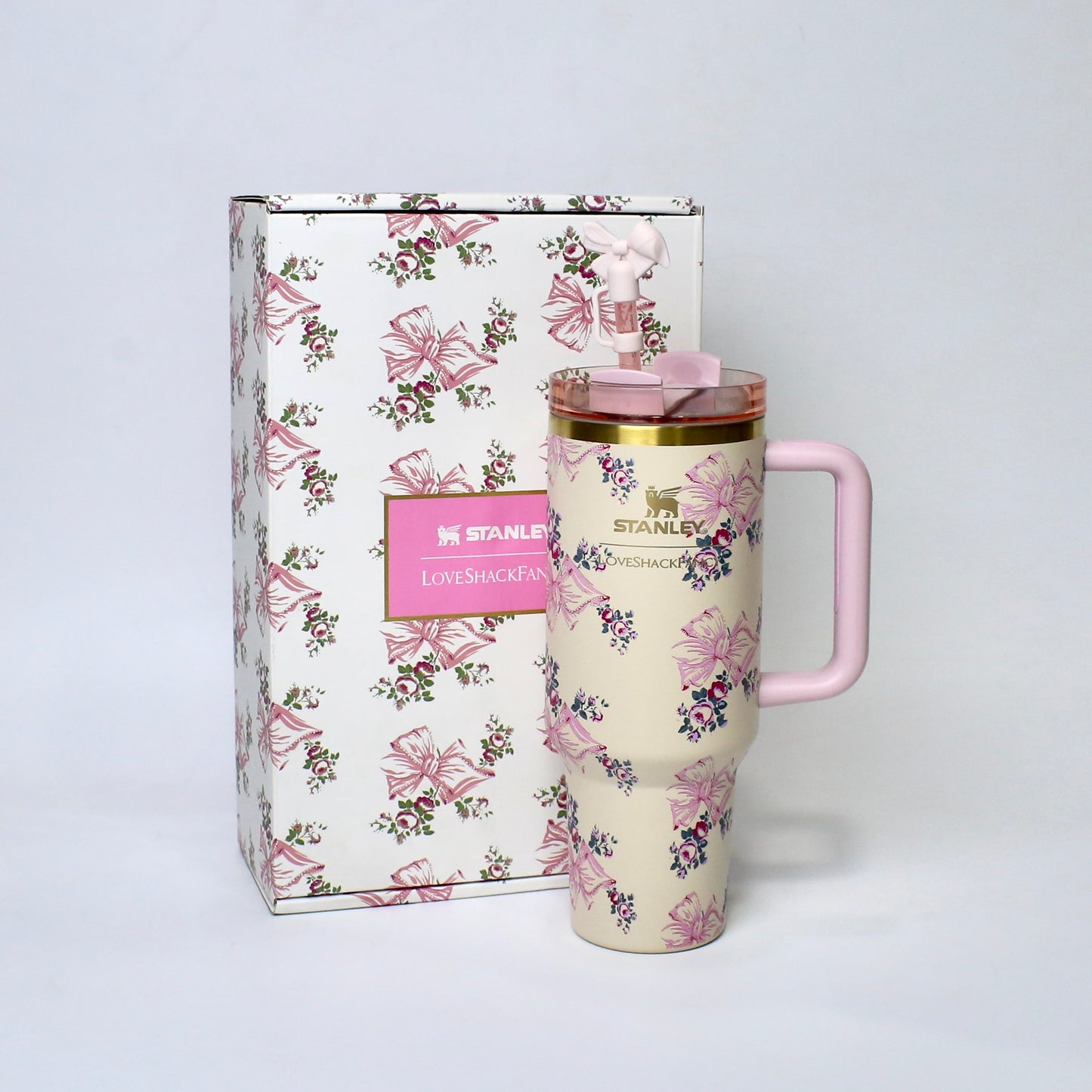 Golden Petal 40oz Floral Stainless Steel Stanley Tumbler | Gift Box Included – Imperial Nest