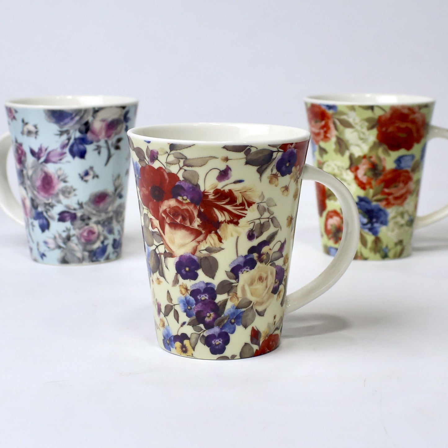 Vintage Floral Ceramic Mugs – Elegant Printed Cups | Imperial Nest