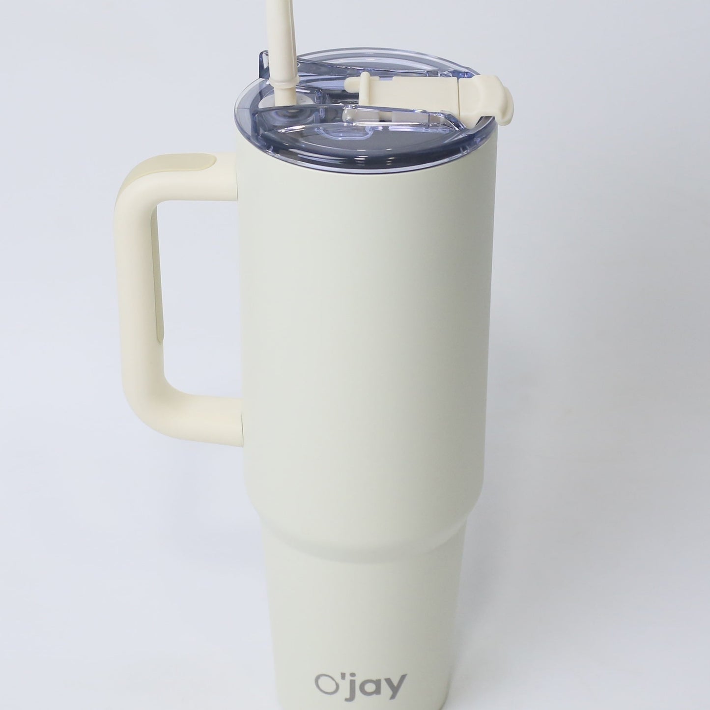 O’jay Ivory White Tumbler – 40oz & 50oz | Stainless Steel | Leak-Proof Insulated Mug