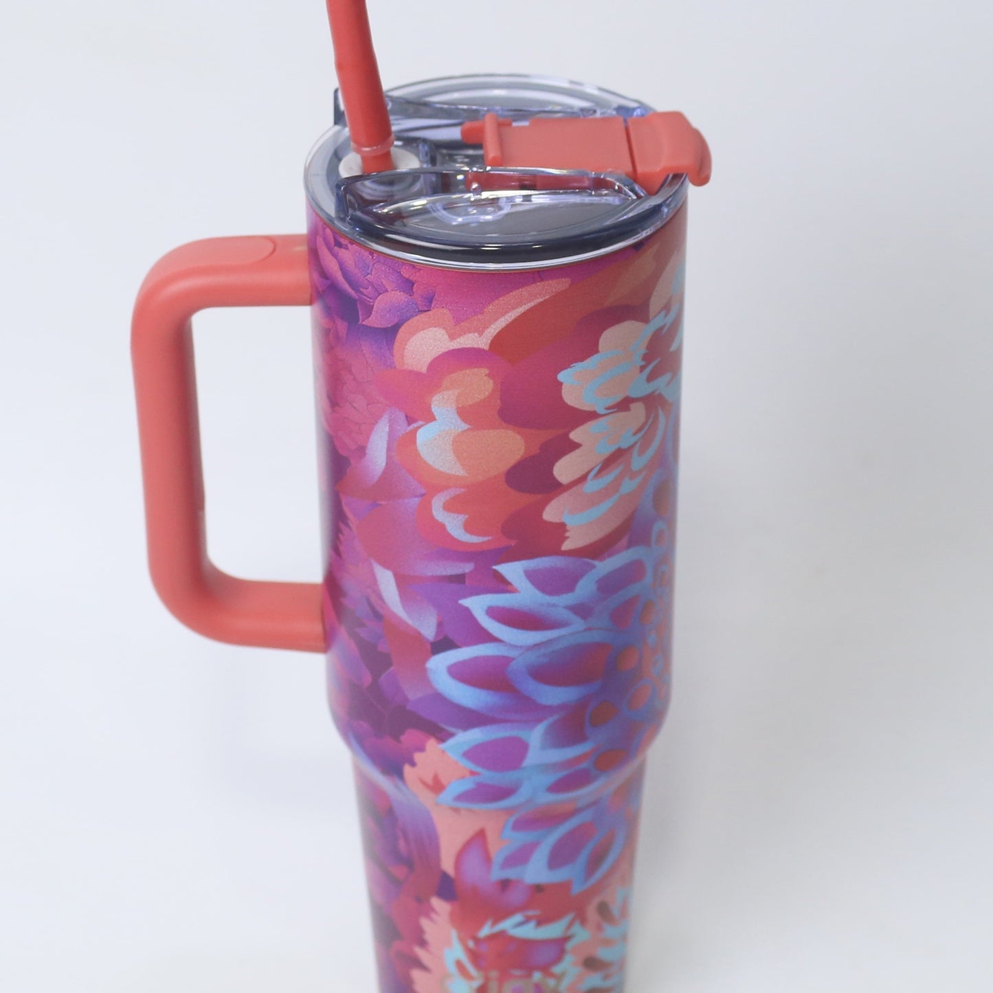 O’jay Floral Burst Tumbler – 40oz & 50oz | Insulated Stainless Steel | Leak-Proof