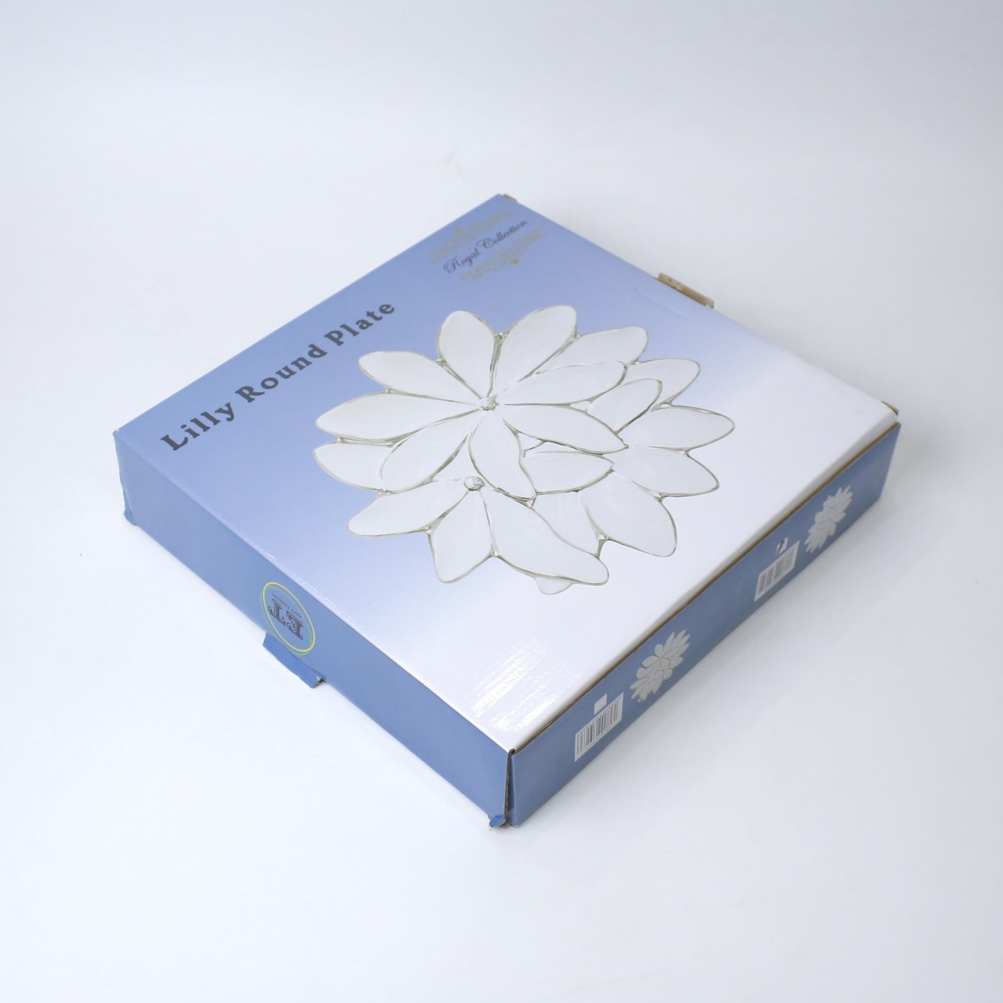 Petal Design Ceramic Bowl – 13.25" Decorative Fruit or Snack Dish | Gold & Silver Finish