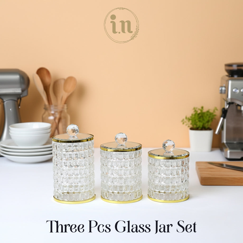Multi-Purpose Crystal Pattern Aitight Glass Storage Jar