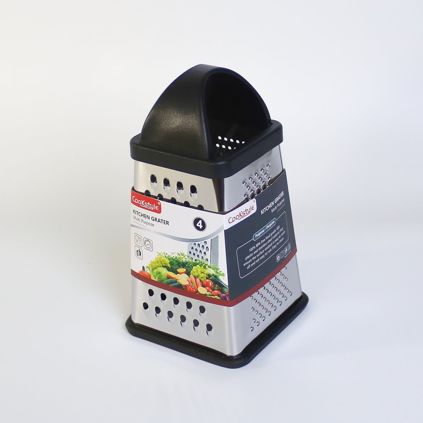 Premium 4-Sided Stainless Steel Cheese & Vegetable Grater