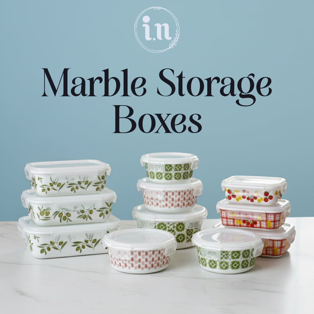 Marble/Opalware Storage Boxes