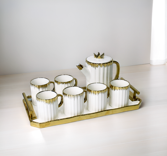 Royal Gold Elegant Coffee Set - 8 pcs set