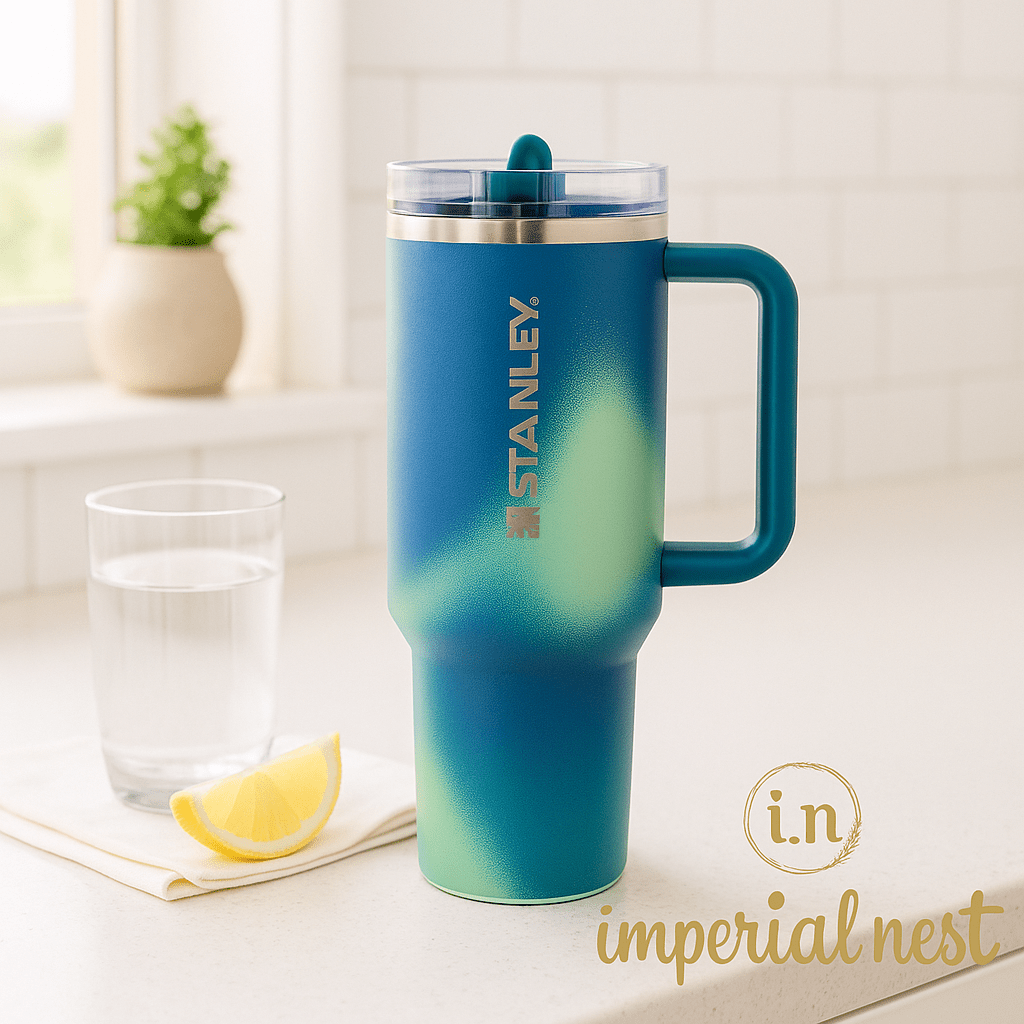 Ocean Fade 40oz Stainless Steel Stanley Tumbler | Hot & Cold Travel Mug