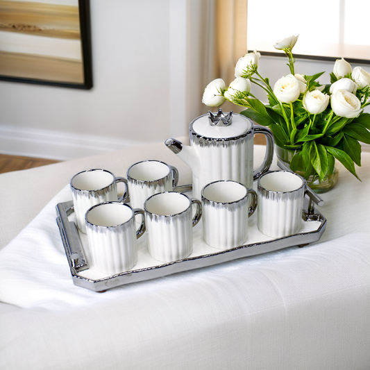 Royal Silver Elegant Coffee Set - 8 pcs set