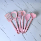 Elegant Pink Silicone Kitchen Utensil Set - 7 Pieces