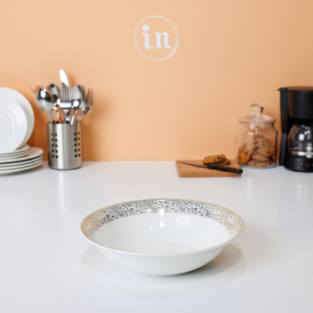 Porcelain Bone China Serving Bowl – 9 Inch | Elegant Dinnerware
