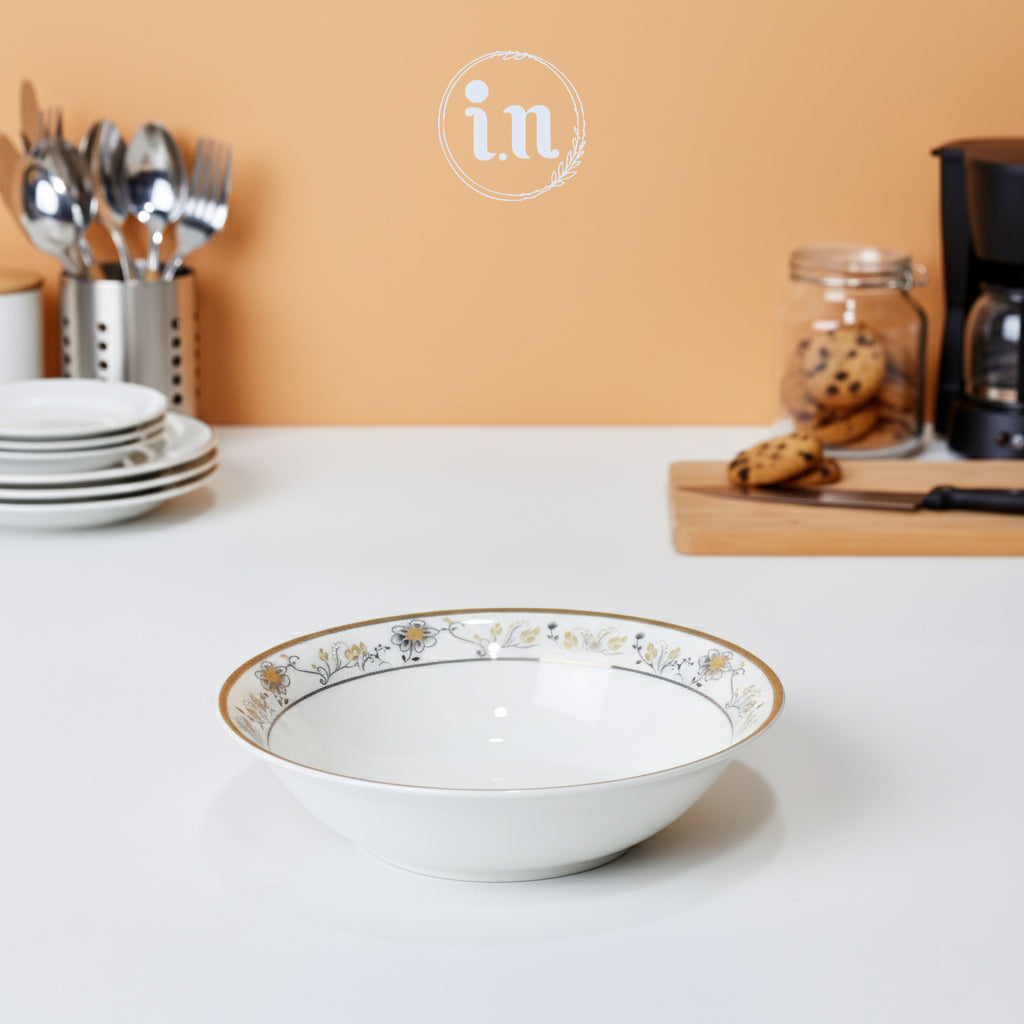 Porcelain Bone China Serving Bowl – 9 Inch | Elegant Dinnerware