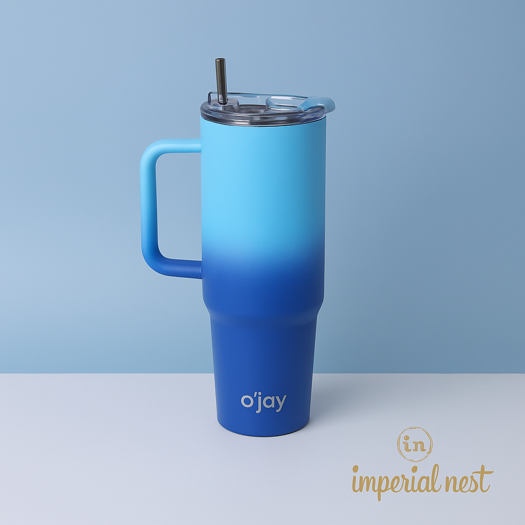 O’jay 50oz Blue Gradient Tumbler – Vacuum Insulated | Leak-Proof | Stainless Steel