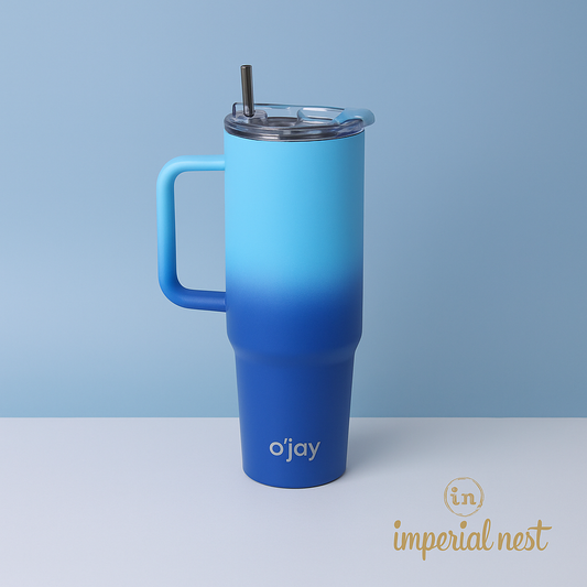 O’jay 50oz Blue Gradient Tumbler – Vacuum Insulated | Leak-Proof | Stainless Steel