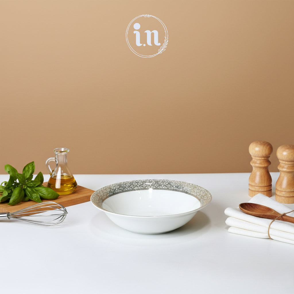 Porcelain Bone China Serving Bowl – 9 Inch | Elegant Dinnerware