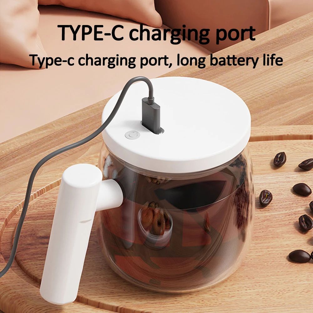 Electric Handheld Milk Frother & Drink Mixer | Rechargeable Coffee, Protein & Egg Beater