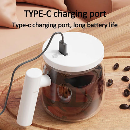 Electric Handheld Milk Frother & Drink Mixer | Rechargeable Coffee, Protein & Egg Beater