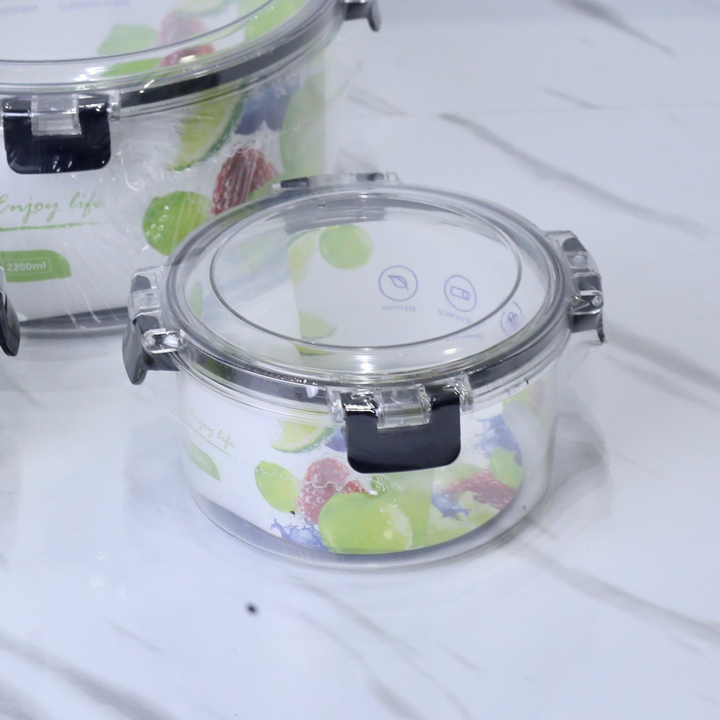 Premium Round Airtight Plastic Storage Containers Set