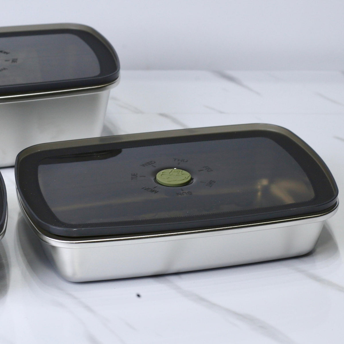 3-Piece Stainless Steel 304 Airtight Storage Boxes (1000ML, 1200ML, 1600ML)