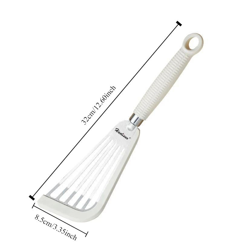 Heat-Resistant Slotted Spatula | Food-Grade Stainless Steel Turner with Non-Slip Handle