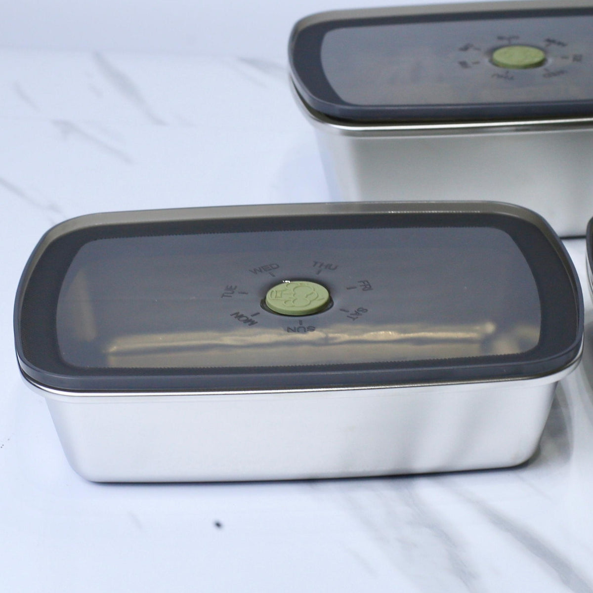 3-Piece Stainless Steel 304 Airtight Storage Boxes (1000ML, 1200ML, 1600ML)
