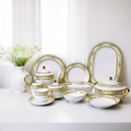 Luxury 61-Piece Bone China Dinner Set - Elegant Tableware for Special Occasions