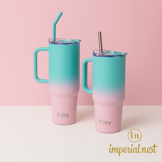 O’jay Pastel Bloom Tumbler – 40oz & 50oz | Stainless Steel Leak-Proof