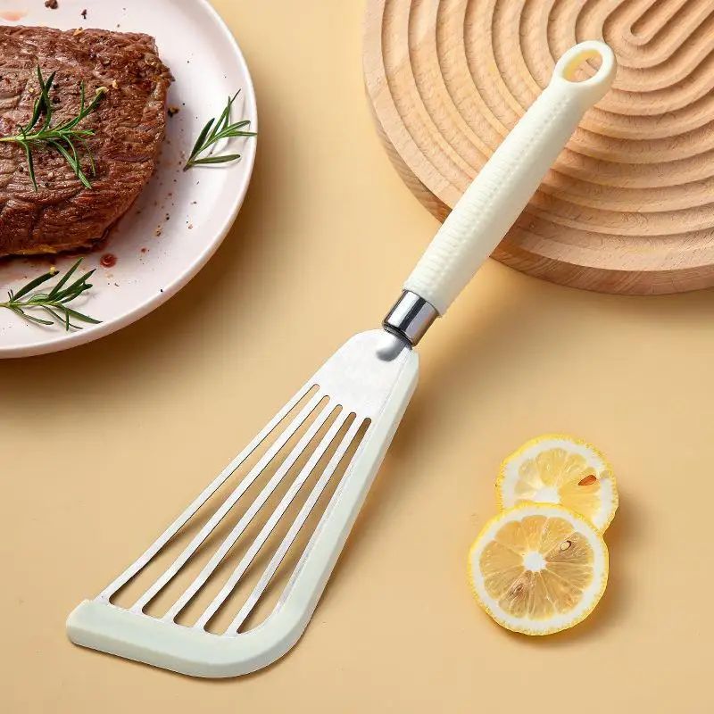 Heat-Resistant Slotted Spatula | Food-Grade Stainless Steel Turner with Non-Slip Handle