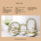 Luxury 61-Piece Bone China Dinner Set - Elegant Tableware for Special Occasions