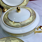 Luxury 61-Piece Bone China Dinner Set - Elegant Tableware for Special Occasions
