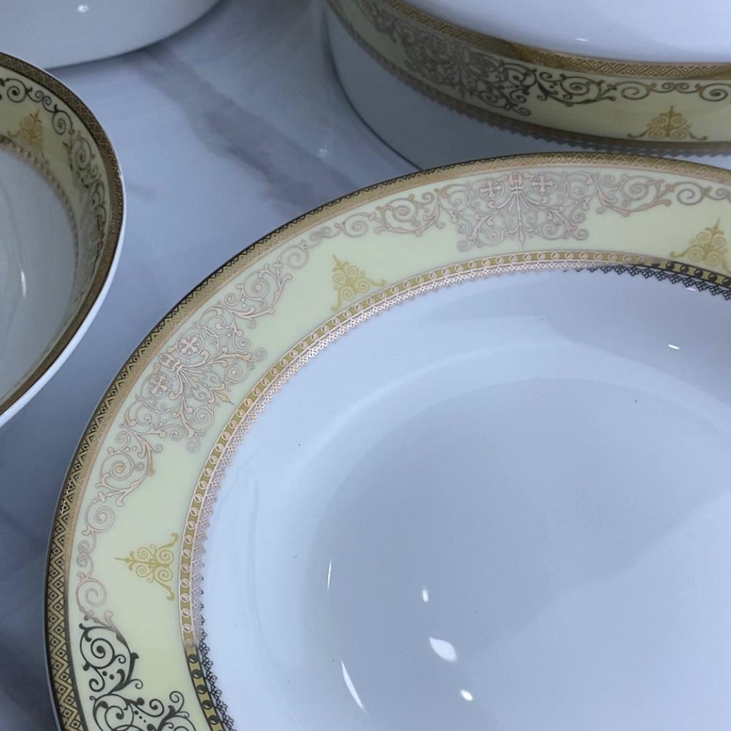 Luxury 61-Piece Bone China Dinner Set - Elegant Tableware for Special Occasions