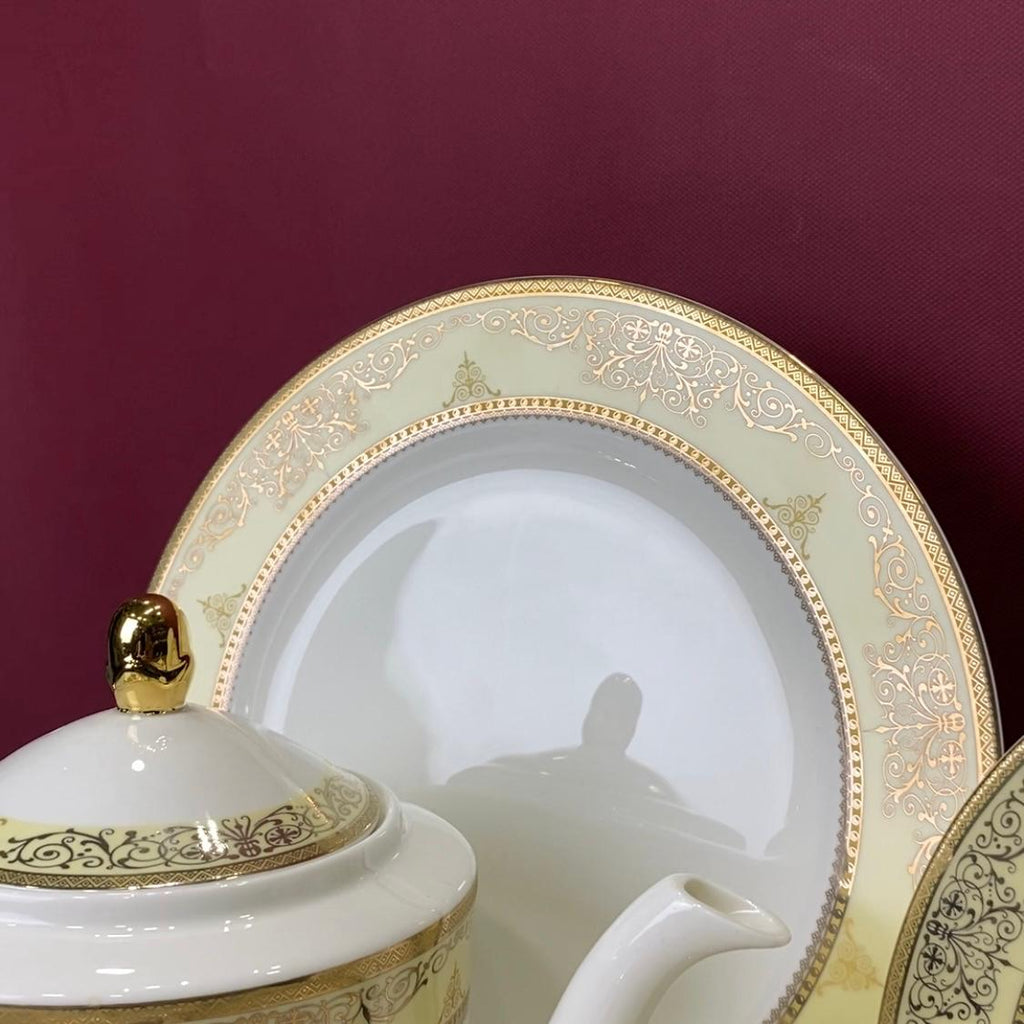 Luxury 61-Piece Bone China Dinner Set - Elegant Tableware for Special Occasions
