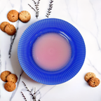 Decorative Elegant Blue and Pink Glass Decoration Plate for Table Setting-13 inches