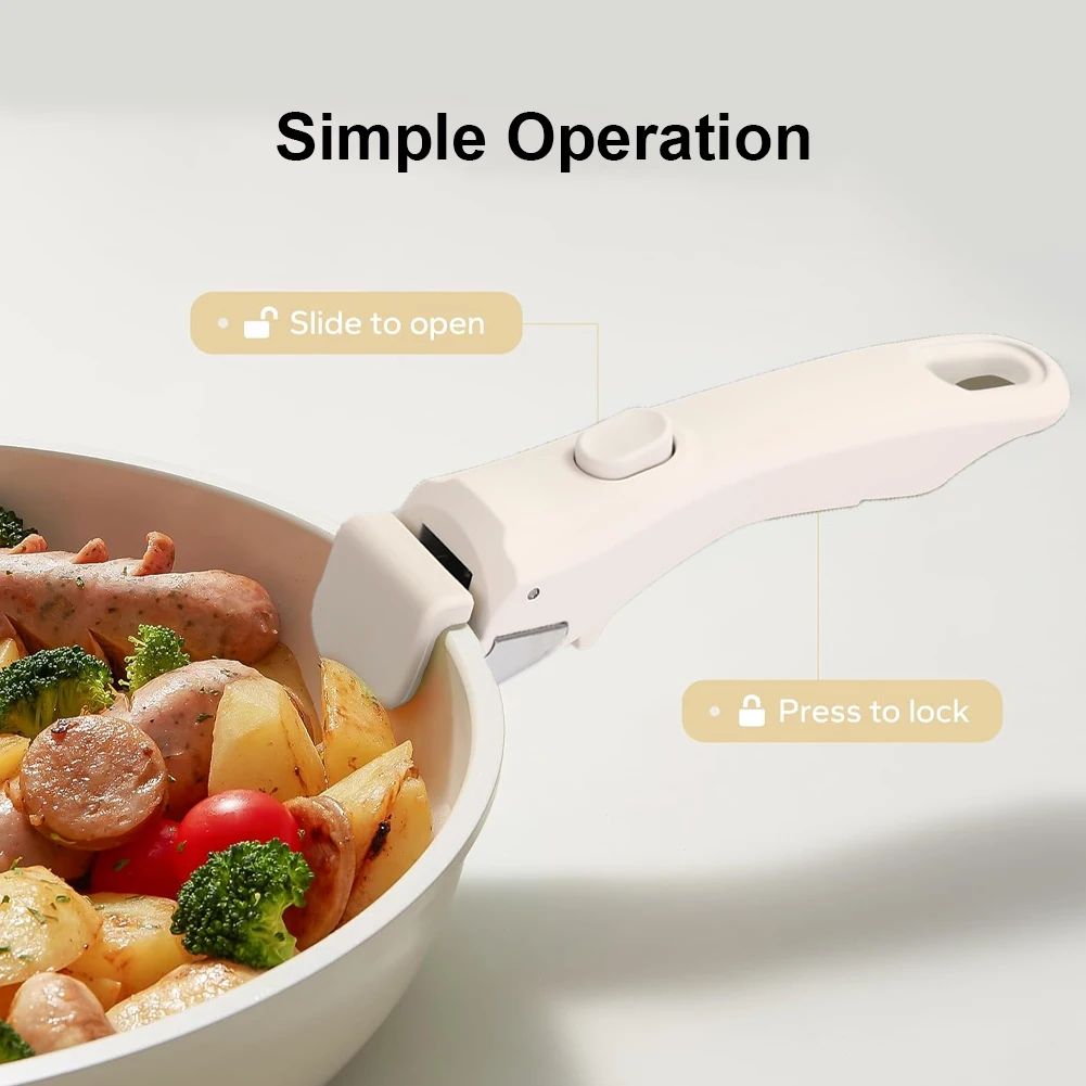 Detachable Anti-Scalding Pan Handle | Heat-Resistant Removable Grip for Pots & Frying Pans