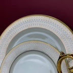 Luxury 61-Piece Bone China Dinner Set - Premium Gold-Trimmed Dinnerware