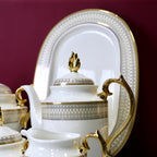 Luxury 61-Piece Bone China Dinner Set - Premium Gold-Trimmed Dinnerware