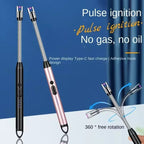 Type-C Rechargeable Electric Arc Lighter | Long Handle Kitchen Igniter for Gas Stove, Candle & BBQ